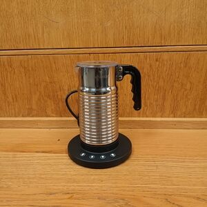Nespresso Silver Milk Frother with Black Base